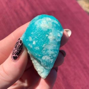 Blue Aragonite Crystal Mineral Mini Specimen